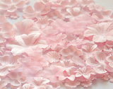 Craftuneed Job lot 100pcs baby pink satin fabric flower petals bridal floral petals craft kit