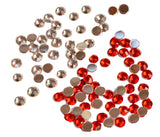 Craftuneed job lot 2 packages red & silver colours crystal flat base glue on rhinestones gems for nail art hand craft