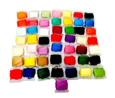 50pcs or 1pc Embroidery cross stitch thread floss hand craft Eco-cotton sewing threads bundles with thread on bobbins