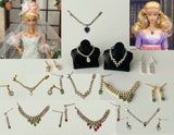 Craftuneed 1:6 miniature handmade doll necklace earring jewellery necklace mannequin display accessory