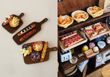 Craftuneed miniature dollhouse mini assorted doll food bread bakery sweet tart wood board props handmade