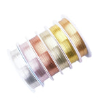 Craftuneed Job lot multi colours copper wire spools for Jewellery beading craft accessory available in 0.3mm-0.8mm