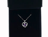 Craftuneed women 925 sterling silver necklace zircon heart pendant necklace gift