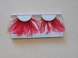 Black or red feathers false eyelashes fashion makeup party eyelashes extension Reusable