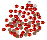 Craftuneed job lot 2 packages red & silver colours crystal flat base glue on rhinestones gems for nail art hand craft