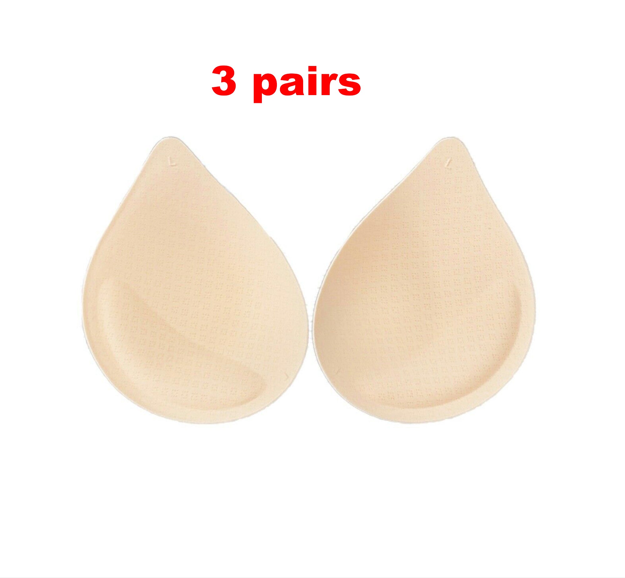 Sew in Padded Bra Cups - A To E - White/Black/Flesh - by Wishes
